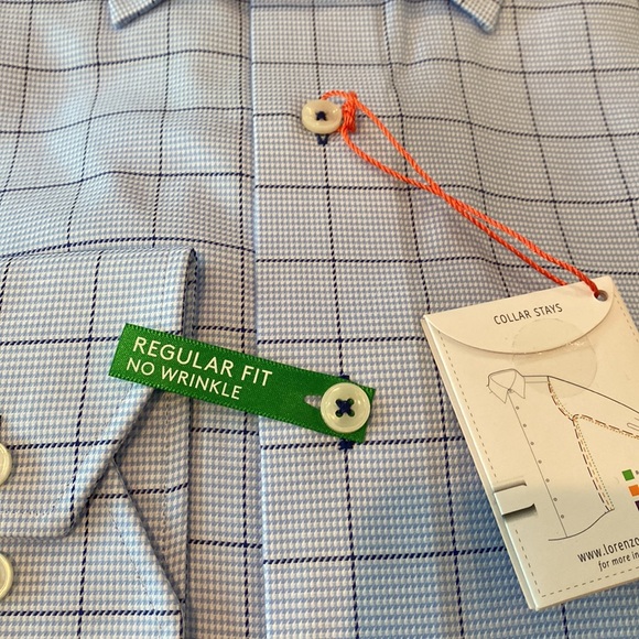 NWT Lorenzo Uomo Button Down - Regular Fit - No Wrinkle - 16.5 34/35 - Picture 2 of 4